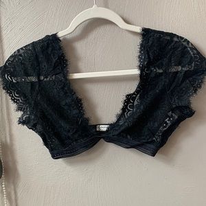 Free People black cap sleeve bralette S